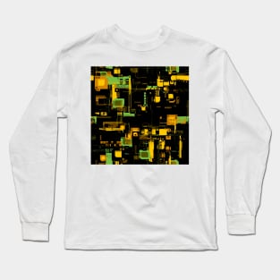 City Planner - Random Shapes Pattern Long Sleeve T-Shirt